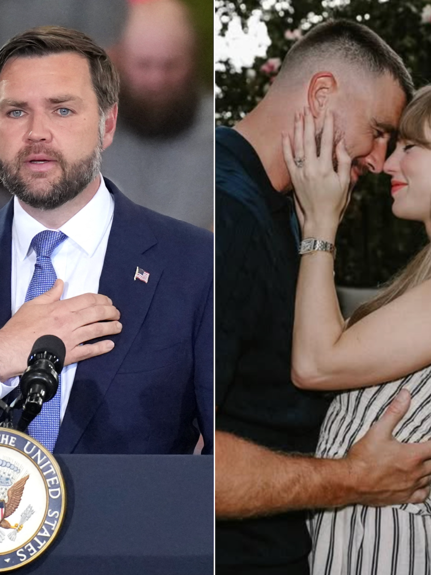 JD Vance references bizarre Super Bowl conspiracy after Taylor Swift and Travis Kelce engagement