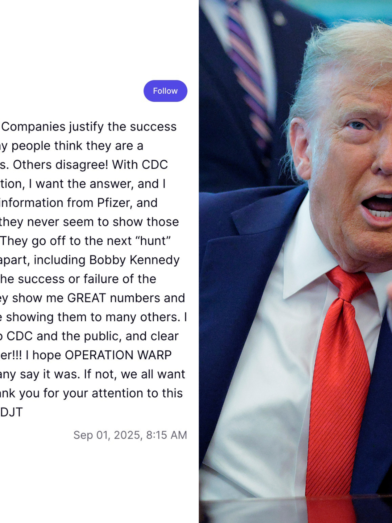 People think this tiny detail is a sign an 'intern' is writing Trump's posts for him