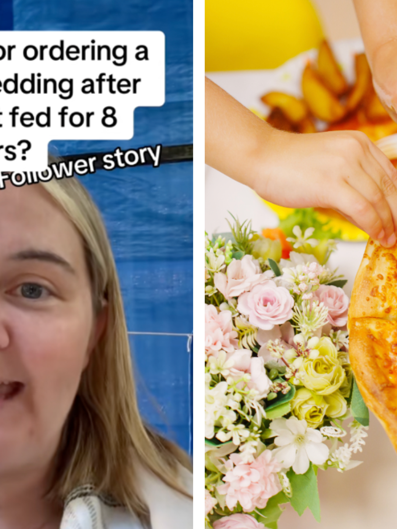 Woman sparks debate for ordering pizza to a wedding after not getting fed: 'Disrespectful'