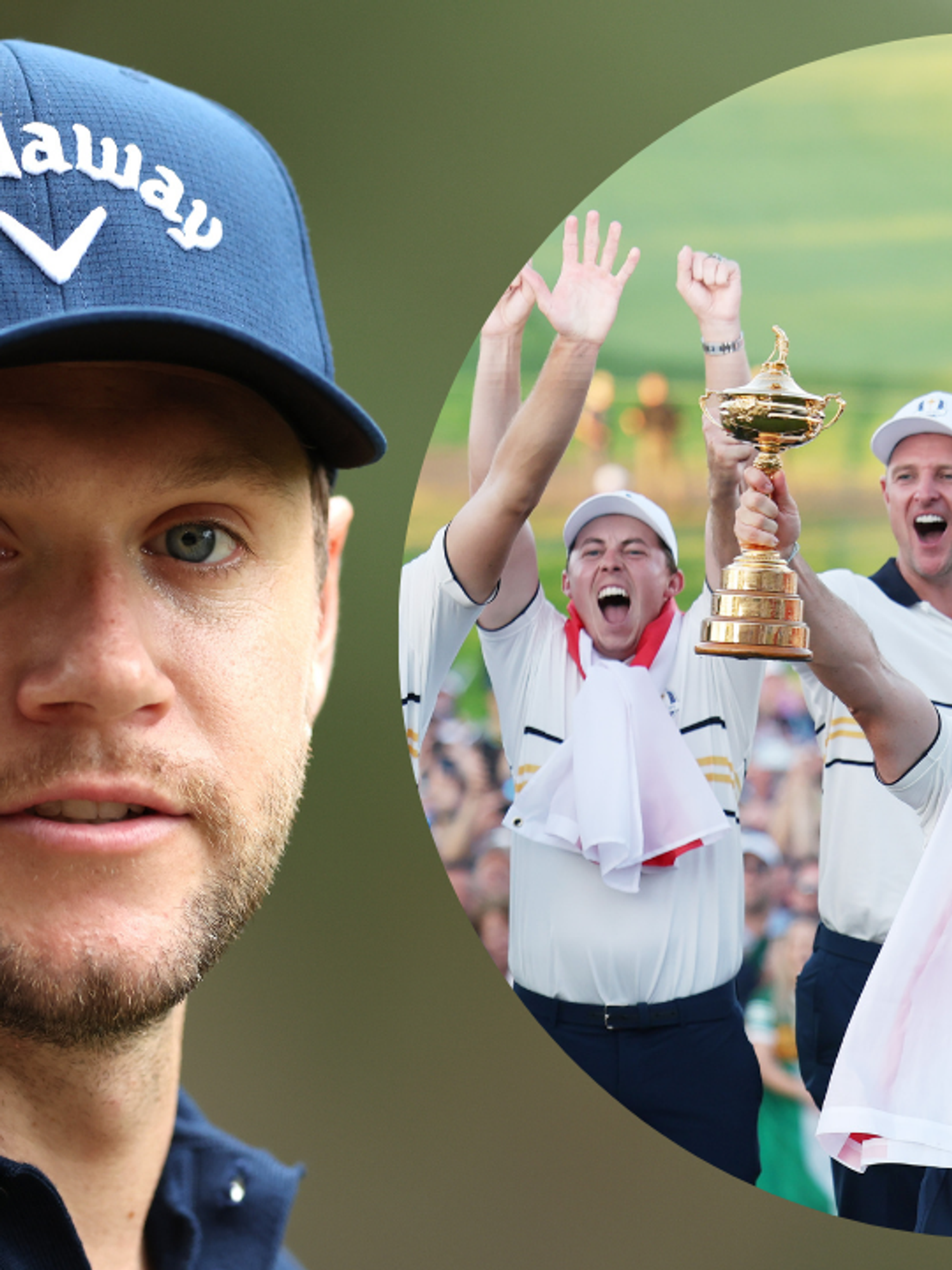 Niall Horan spotted in with the fans celebrating at the Ryder cup