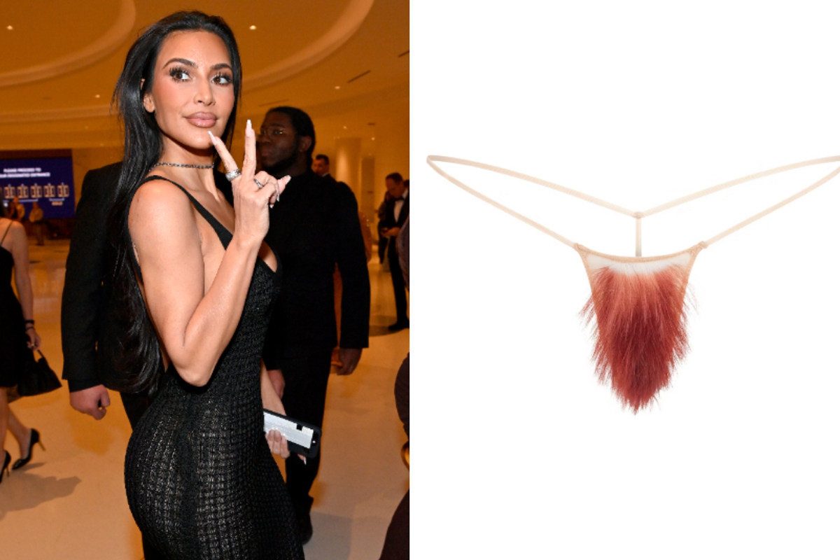 Kim Kardashian launches underwear with built-in pubic hair – and the internet didn't hold back