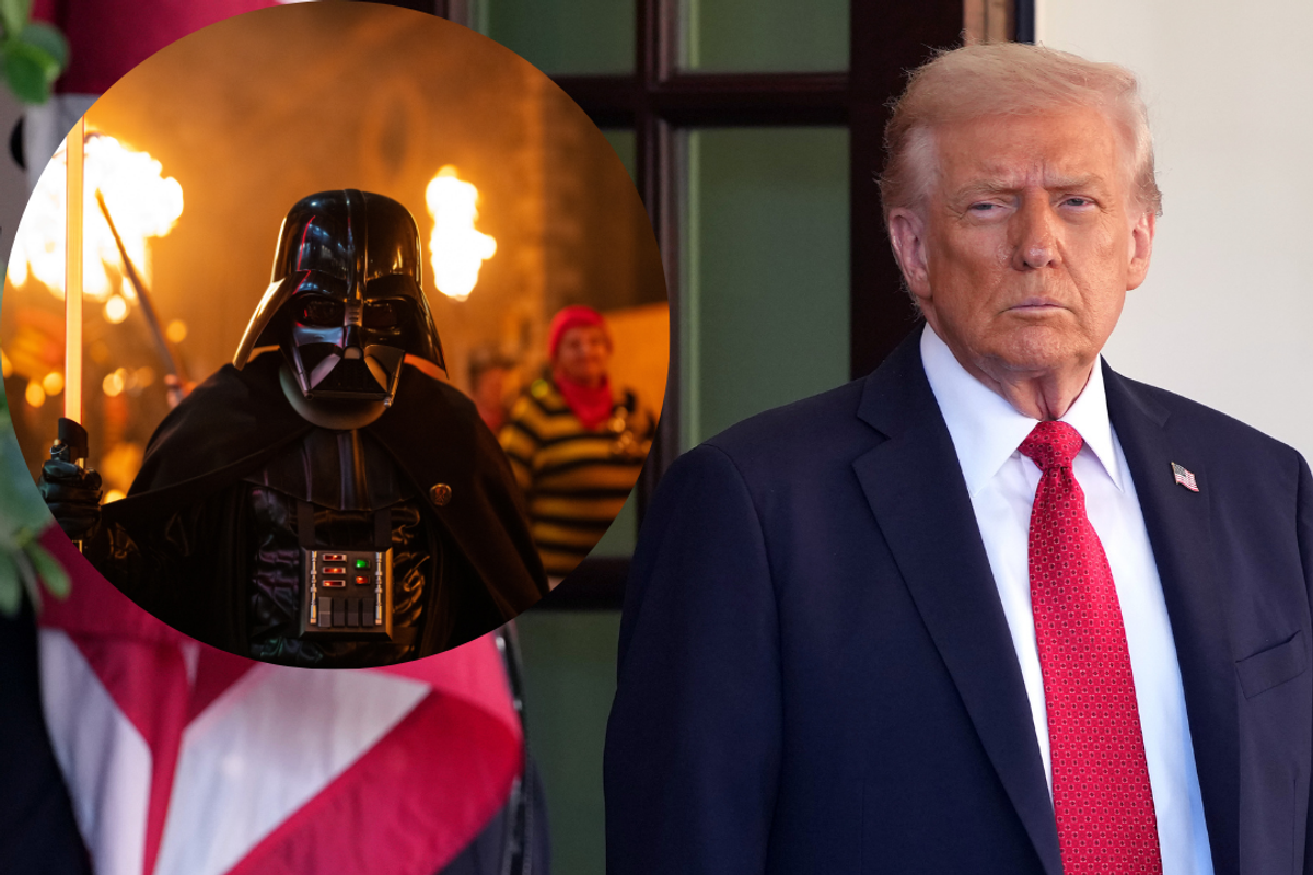 Trump thanks 'Darth Vader' at awkward Rose Garden luncheon