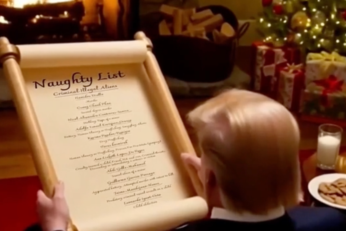 White House slammed for hosting AI live stream of Trump checking his 'naughty list'