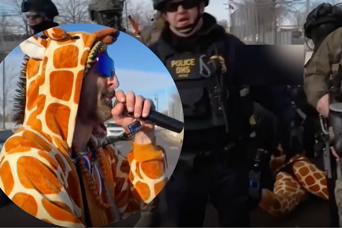 Stop giraffing around: ICE arrest protestor dressed as giraffe in Minneapolis