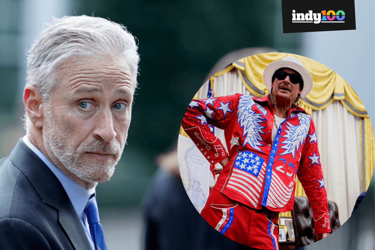 Jon Stewart reacts to 'All American' alternative Super Bowl half-time show