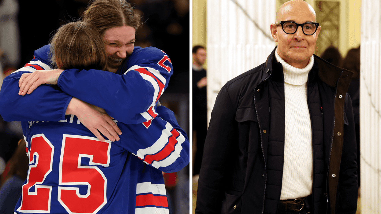 USA women's hockey team had lunch with Stanley Tucci in Milan and everyone is making this comparison