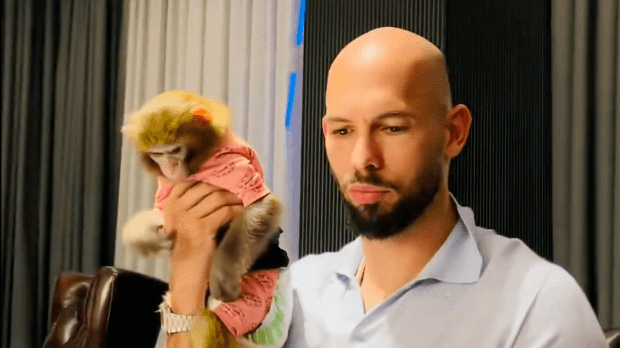 Andrew Tate 'spotted' with monkey - days after claiming he wanted to buy Punch the monkey