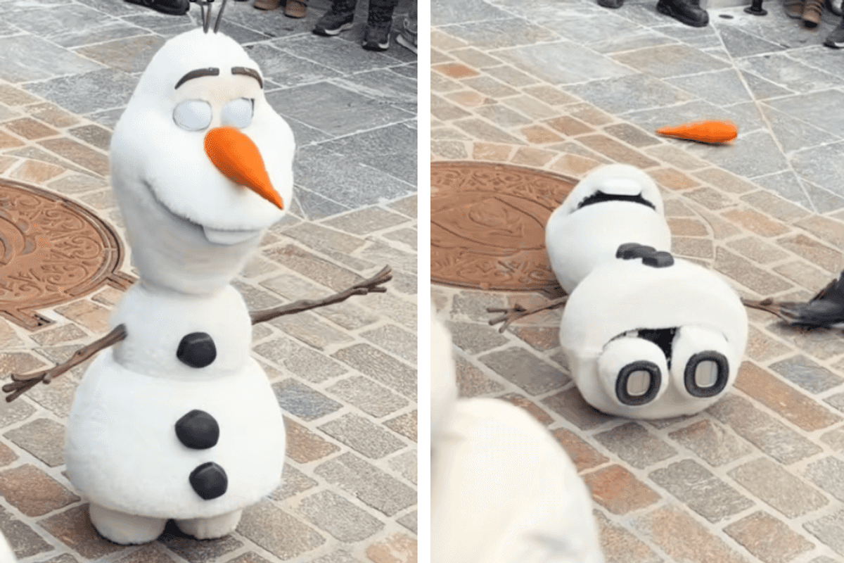 Olaf 'dies' during Paris Disneyland debut – and it's just created a new generational meme