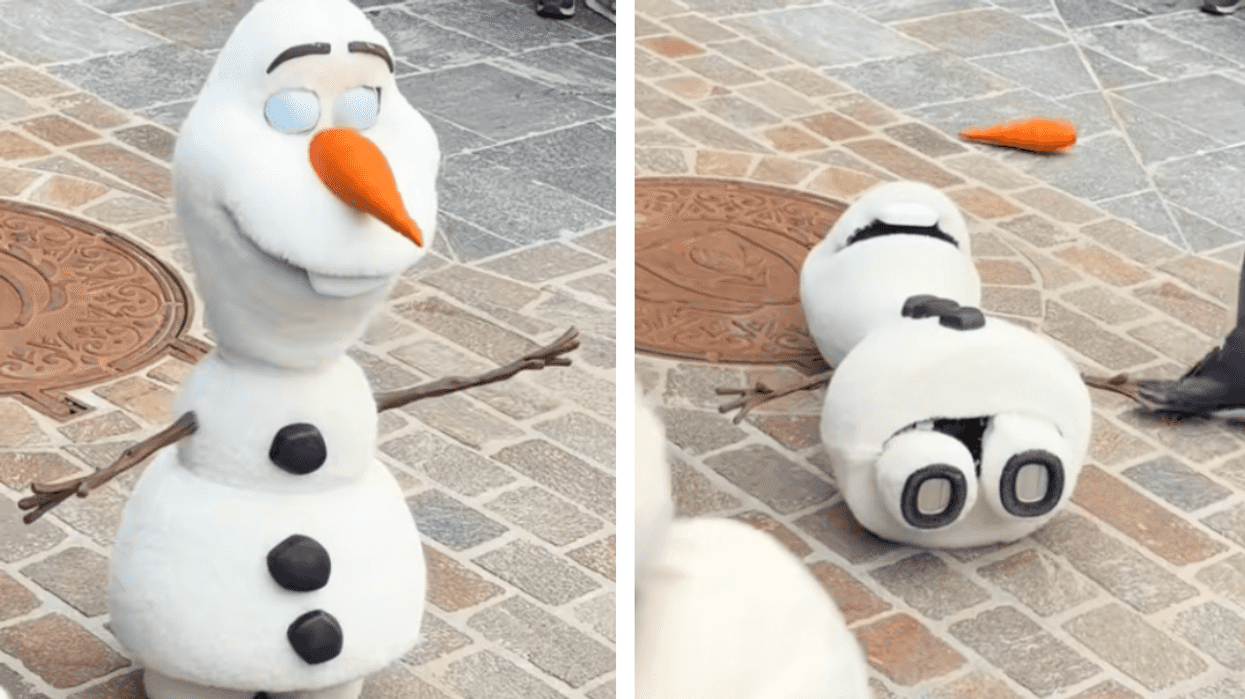 Olaf 'dies' during Paris Disneyland debut – and it's just created a new generational meme