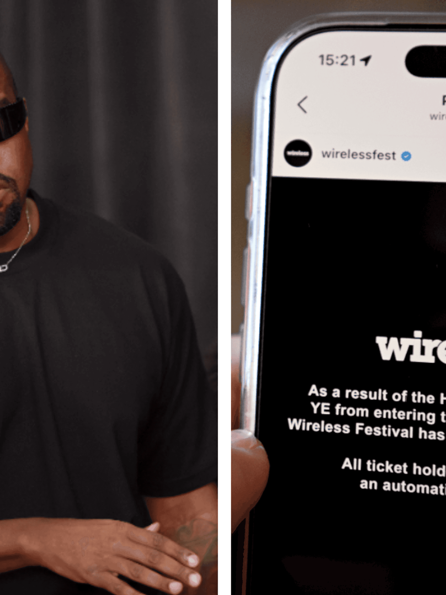 What has Kanye 'Ye' West said about Wireless controversy?