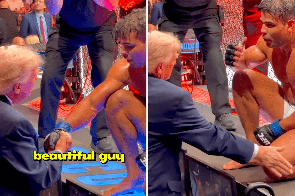 UFC fighter told he's 'beautiful' and 'too good looking' to fight by Trump in bizarre exchange