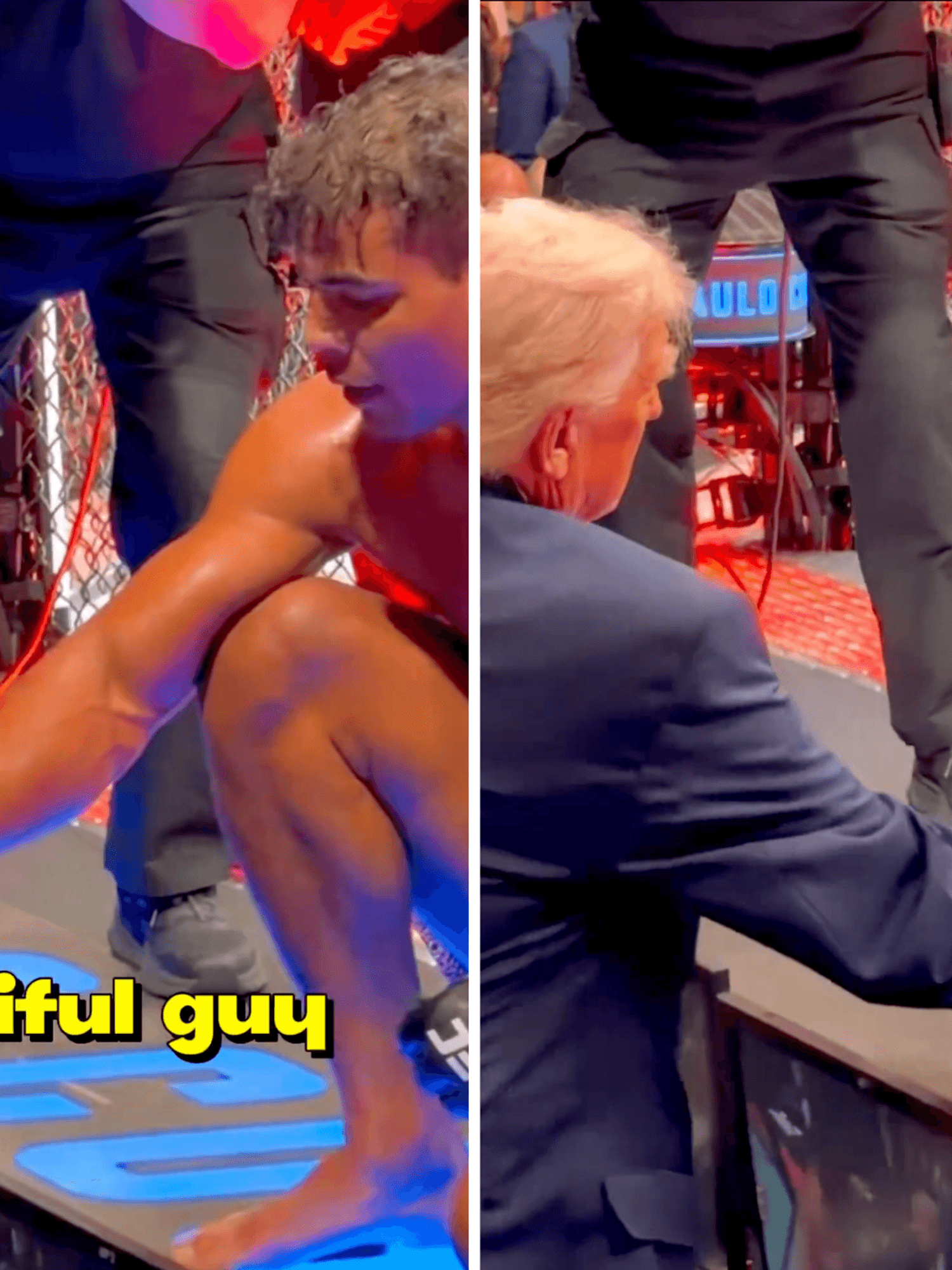 UFC fighter told he's 'beautiful' and 'too good looking' to fight by Trump in bizarre exchange