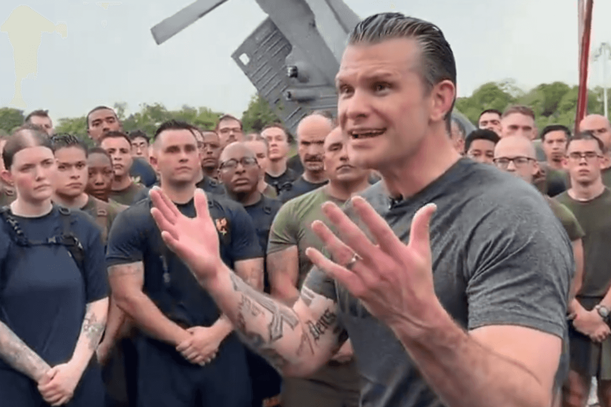 Pete Hegseth's ‘cringefest’ Navy soldier speech and workout mocked