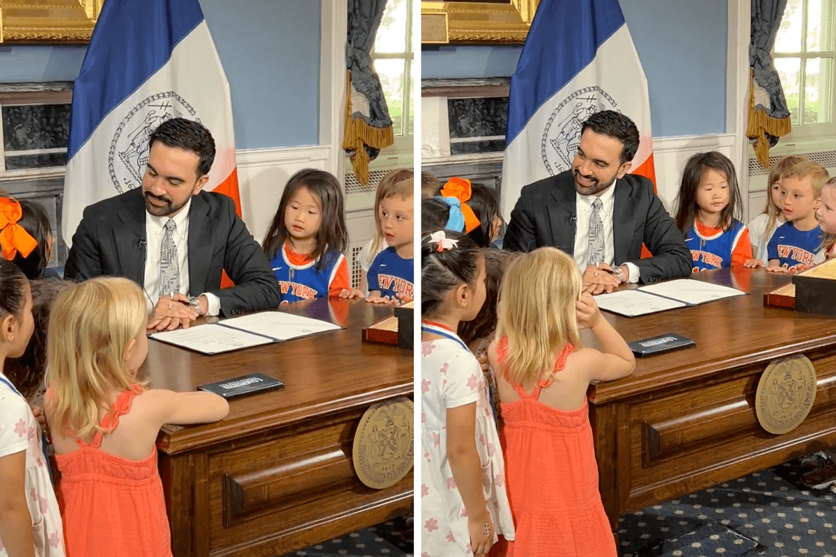 Cute moment Zohran Mamdani repeals 'bedtime' so kids can watch NY Knicks play in the NBA finals