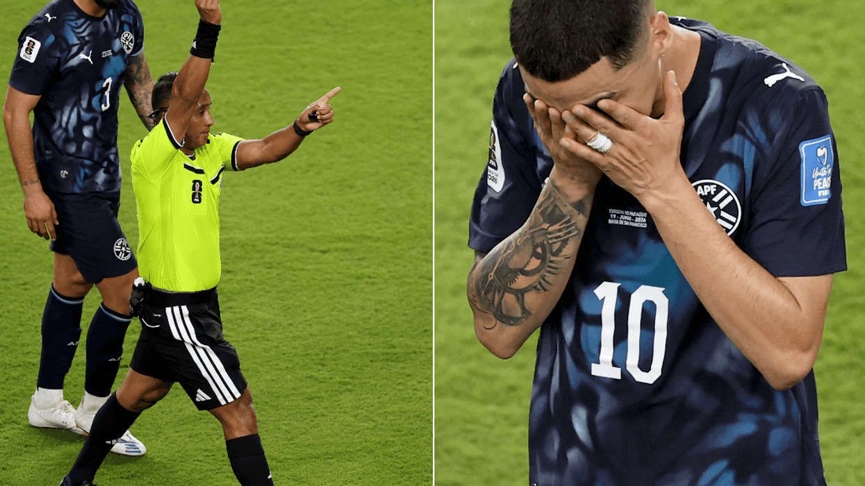 Paraguay's Miguel Almiron receives red card under new FIFA rule - but what is it?