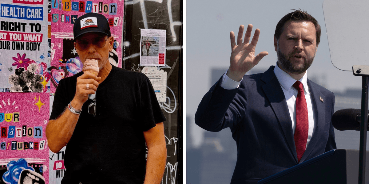 Hunter Biden has hilarious response to JD Vance discussing his dad eating ice cream