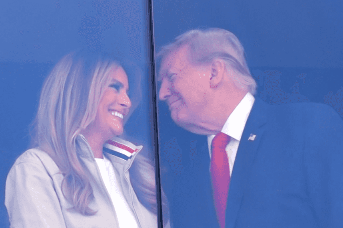 Video of Donald Trump and Melania at World Cup goes viral - but there's a problem