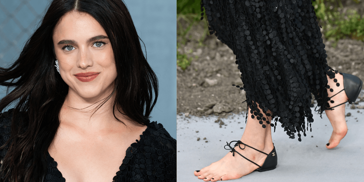 Margaret Qualley’s barefoot Chanel sandals may be the most divisive trend yet