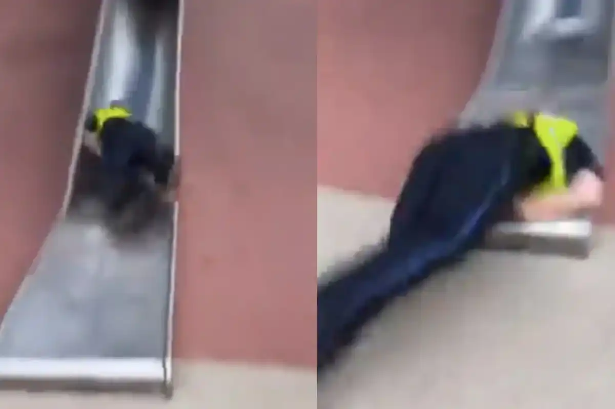 The Boston cop slide fail has become an instant meme