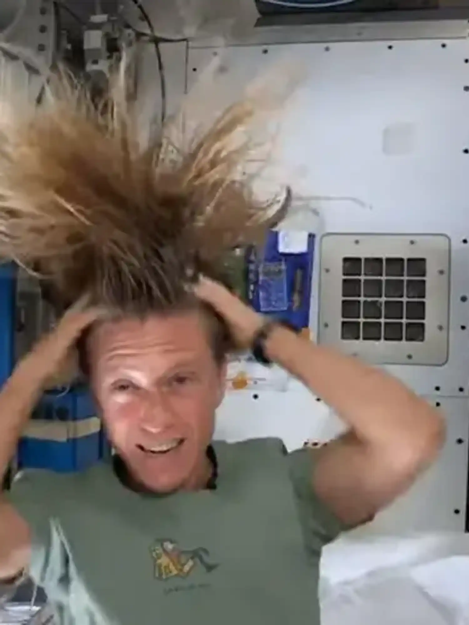 This is how astronauts wash their hair in space - and it's unconventional to say the least