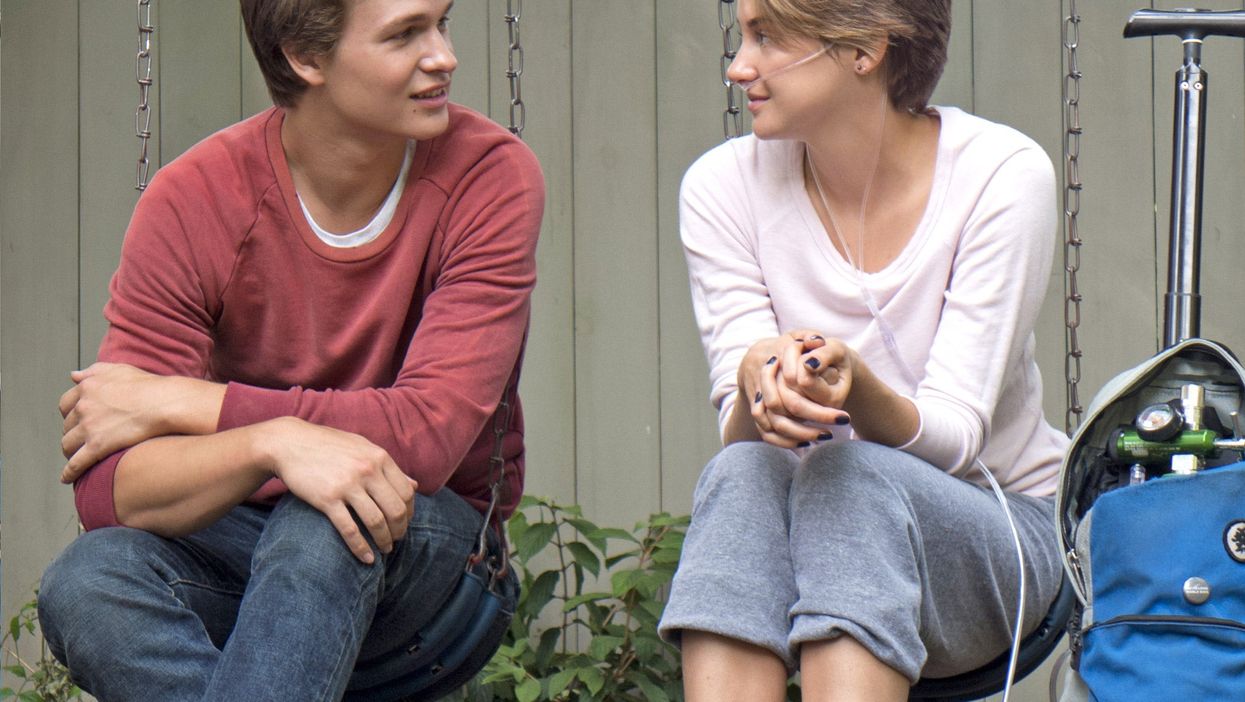 In the swing: Ansel Elgort and Shailene Woodley in the film of John Green’s ‘The Fault in Our Stars’
