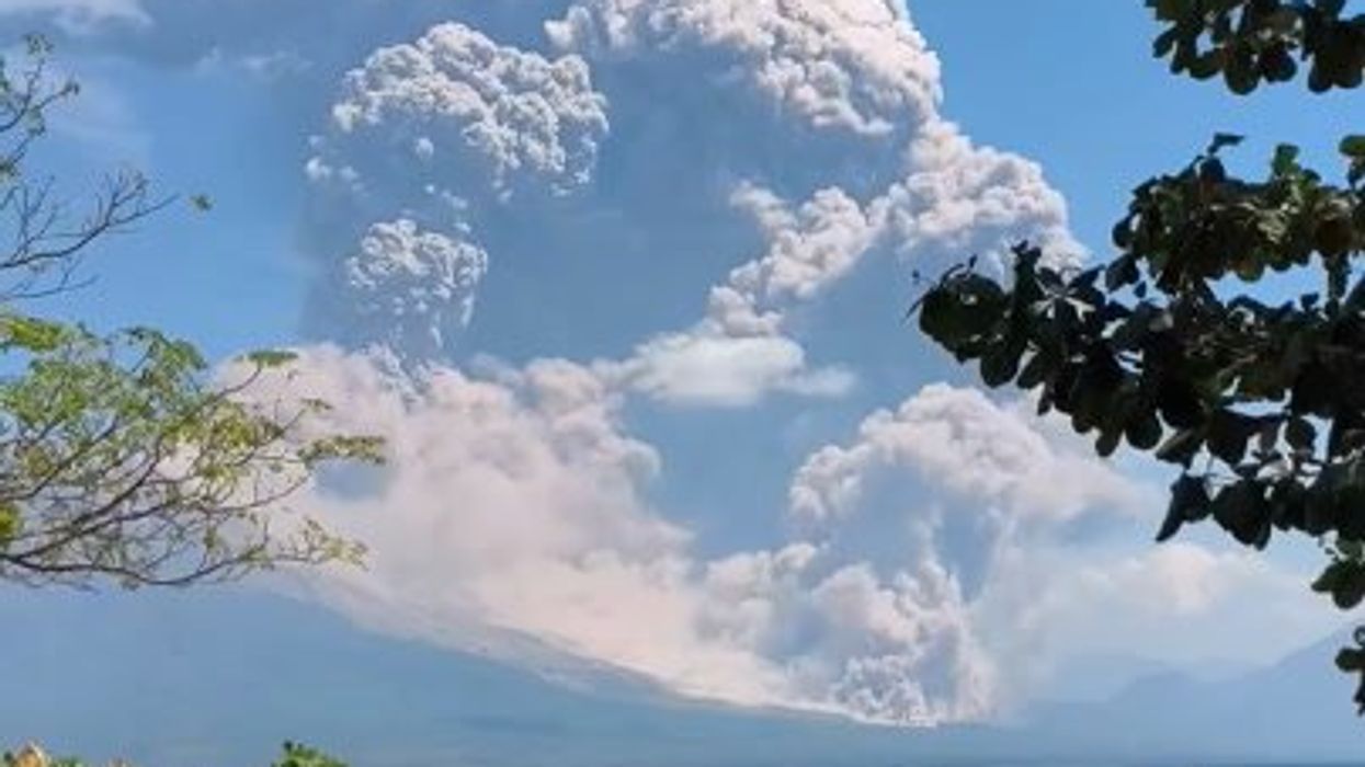 Indonesian volcano erupts again shooting ash up to 11 miles into the sky