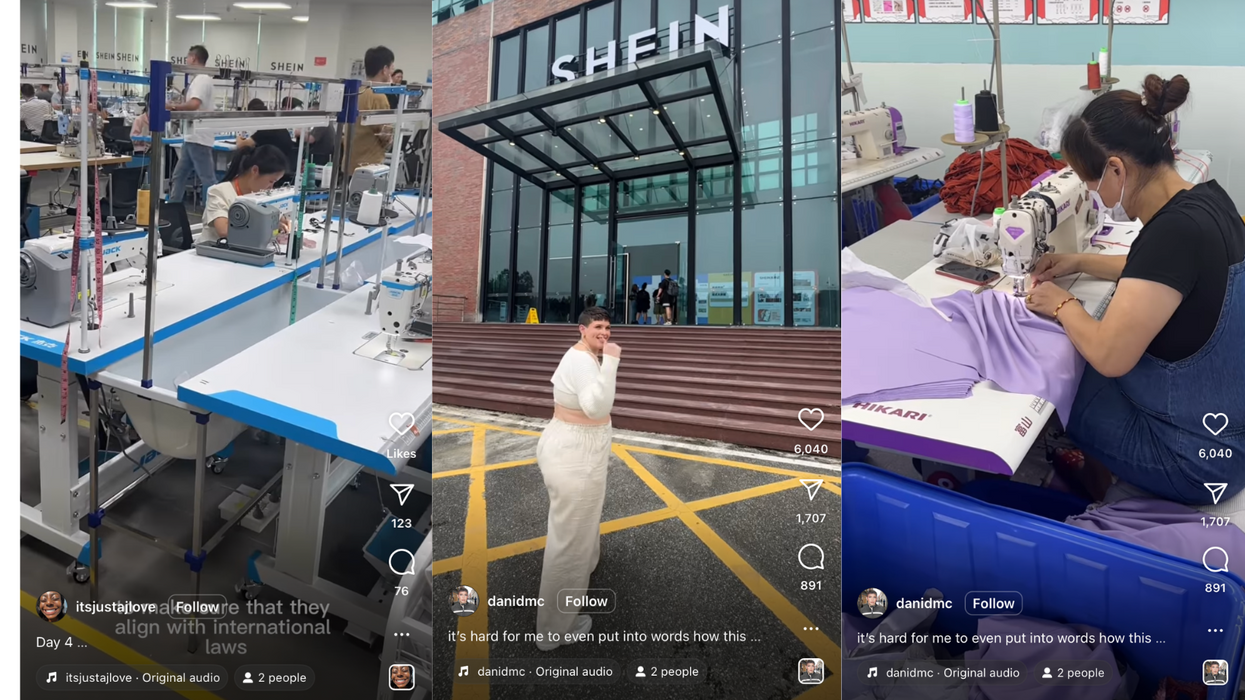 Influencers visiting Shein's factories and warehouses