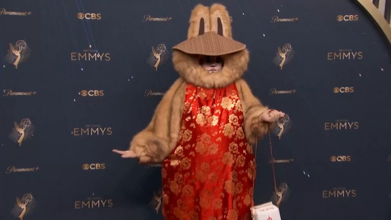 Surreal moment life-sized Labubu turns up on 2025 Emmys red carpet
