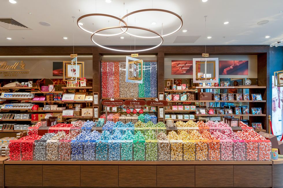 Inside a Lindt store
