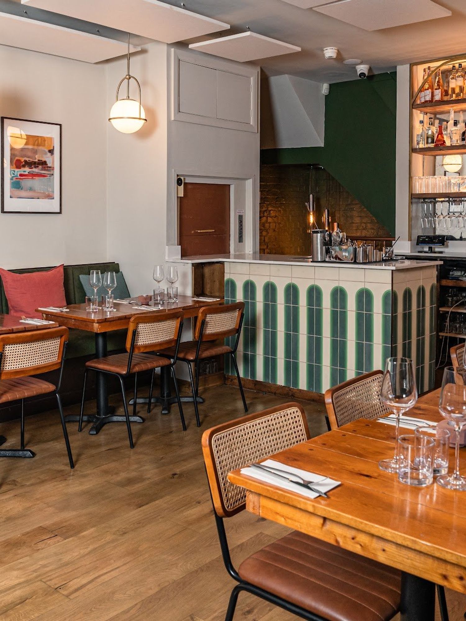 Interior of KIN restaurant, London