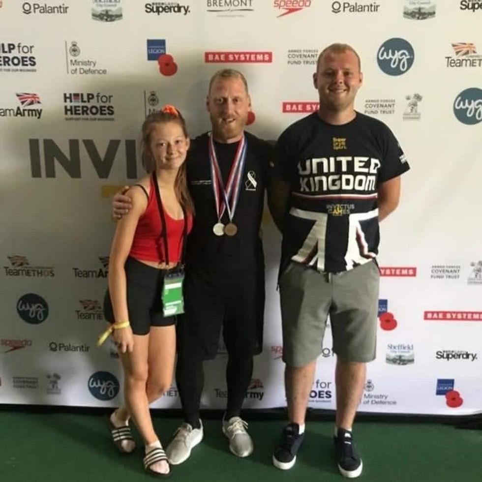 Iraq war veteran Mark Clougherty which his children Niamh and Rhys (PA/ Help for Heroes).