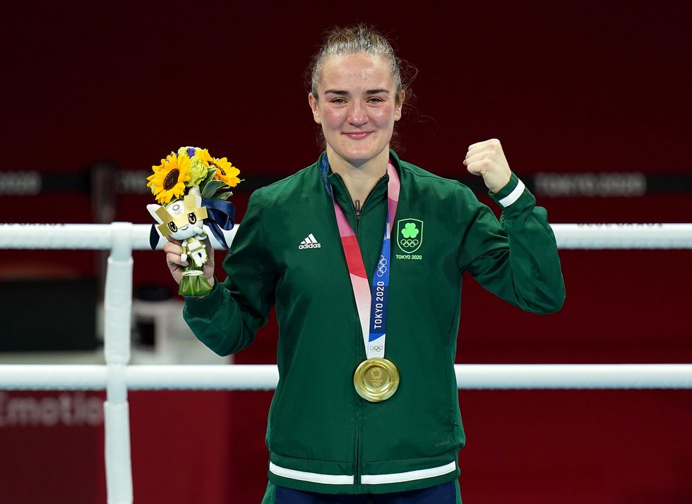 Ireland\u2019s Kellie Anne Harrington celebrates with her gold medal (Adam Davy/PA)