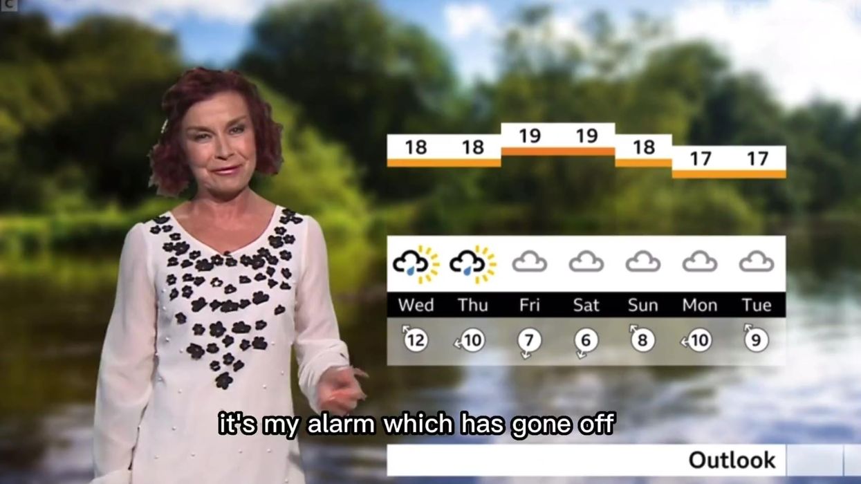 Irish weather presenter's sweet reason alarm went off throughout whole report