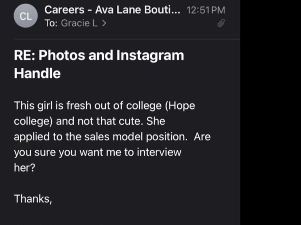 Ironically, the boutique\u2019s motto is \u2018beauty through confidence'