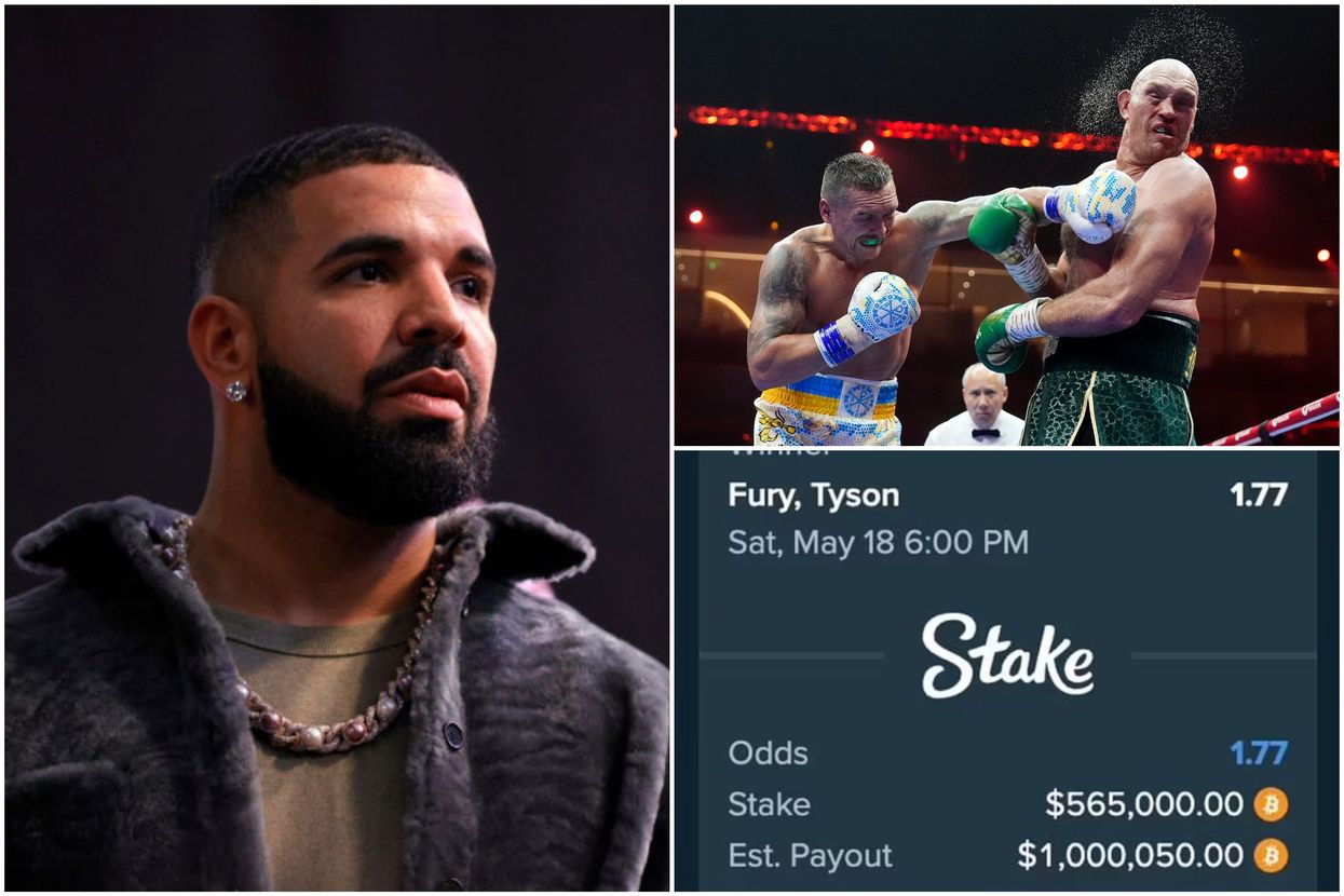 Tyson Fury's defeat to Oleksandr Usyk just lost Drake a lot of money
