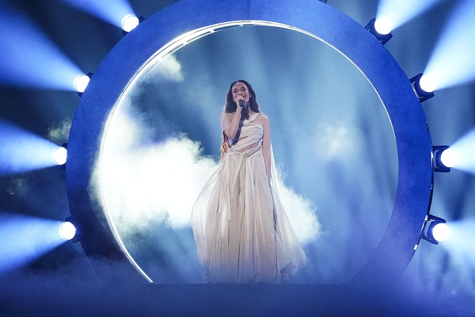 Israel's Eden Golan performing on stage at Eurovision.