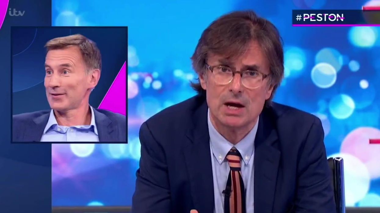 Robert Peston accidentally calls Jeremy Hunt something that rhymes with Hunt