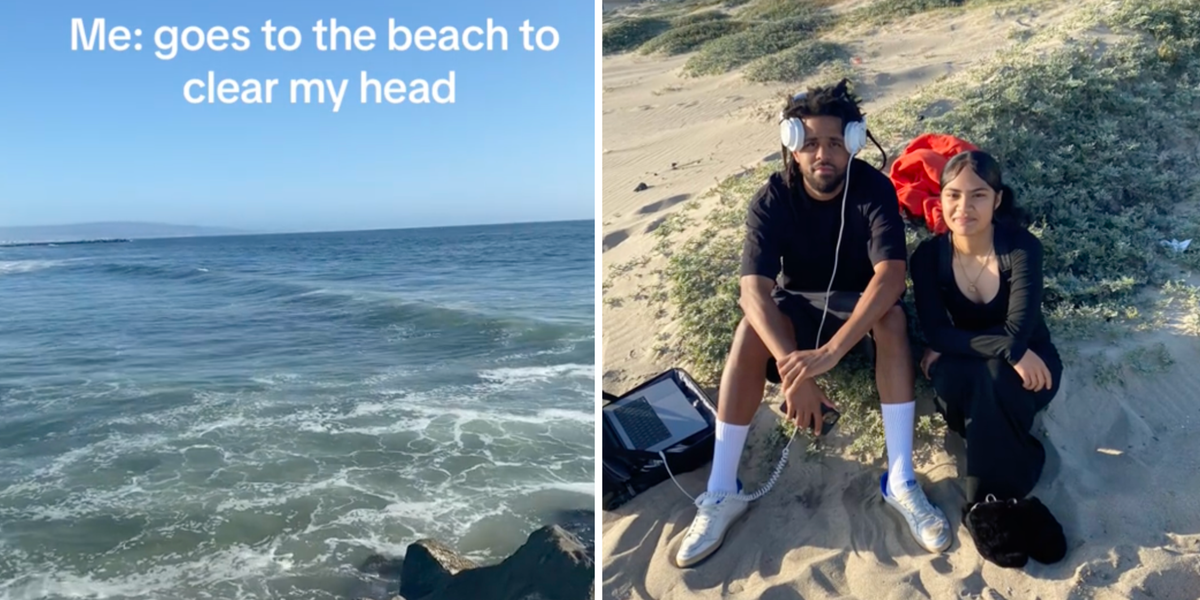 J. Cole was seen chilling at the beach and everyone is saying the same J. Cole was seen chilling at the beach and everyone is saying the same