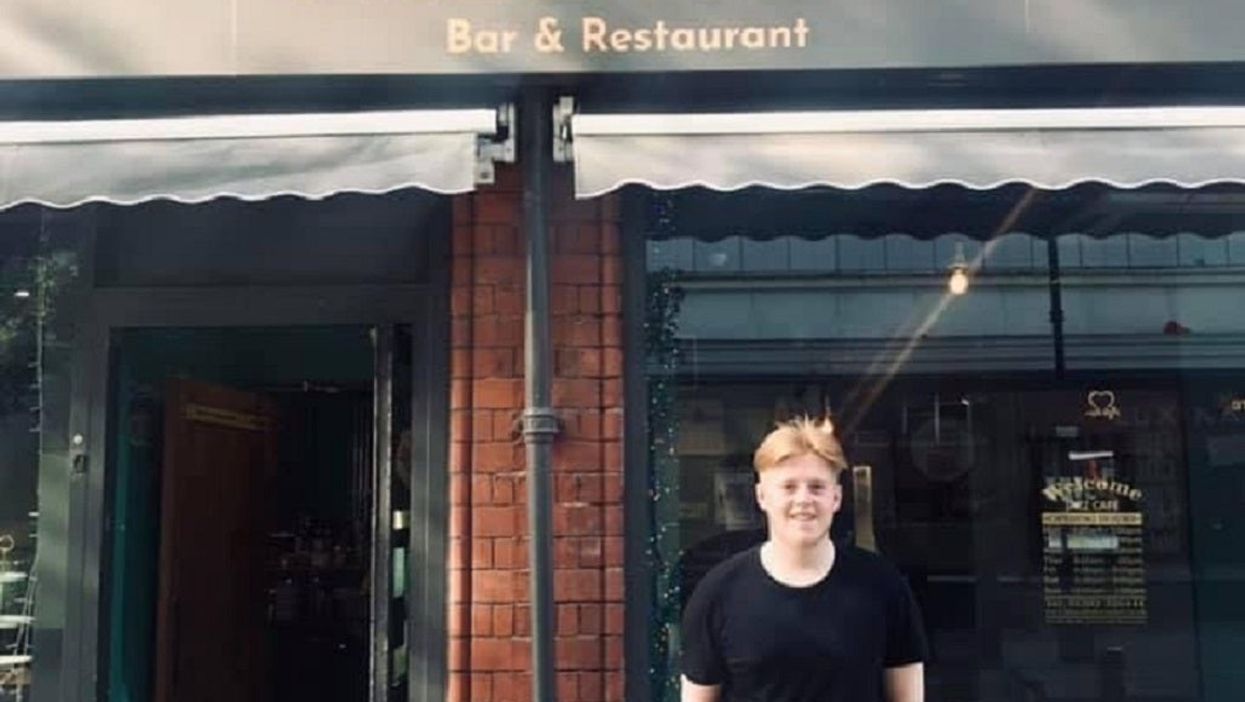 Jack Smithson in front of the Doncaster Jazz Cafe