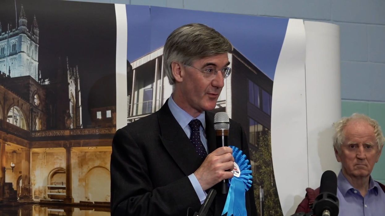 Jacob Rees-Mogg lost his seat standing next to a man wearing a baked bean balaclava
