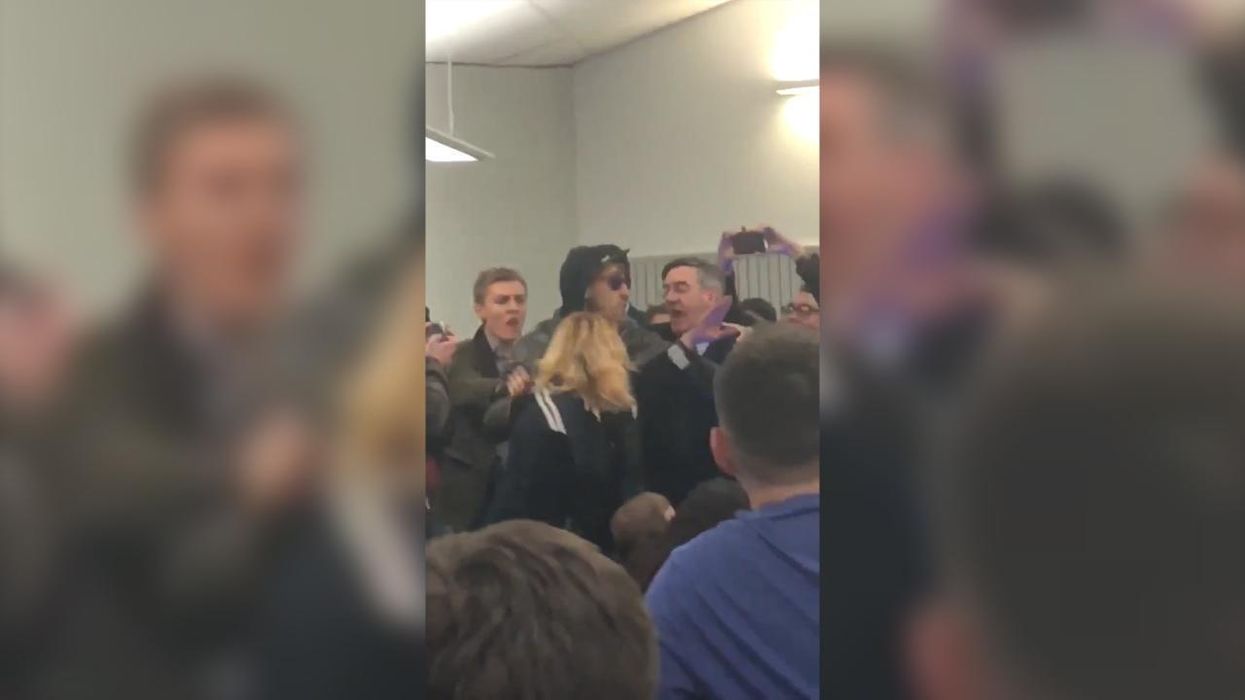 This photo is not of Tory MPs fighting in the lobby