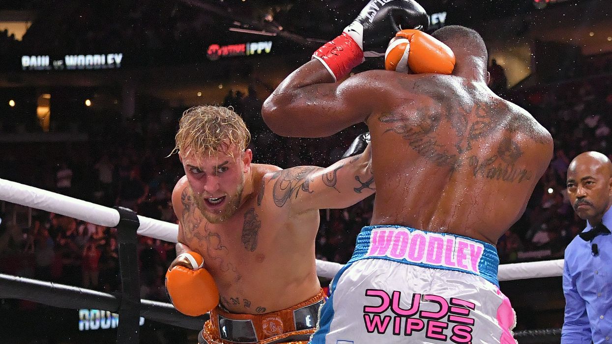 <p>Jake Paul fights Tyron Woodley in their cruiserweight bout</p>