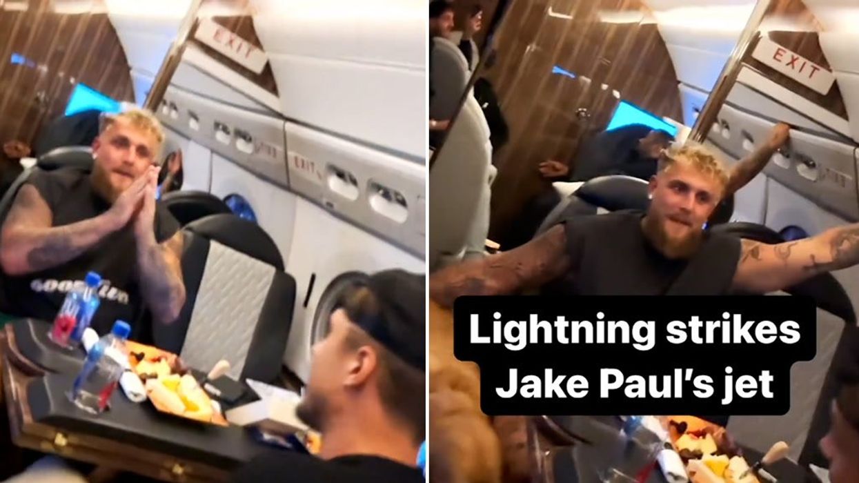 Jake Paul shares terrifying footage of his private jet being hit by lightning