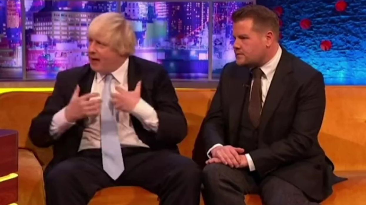 Footage of James Corden roasting Boris Johnson over cycling helmets resurfaces