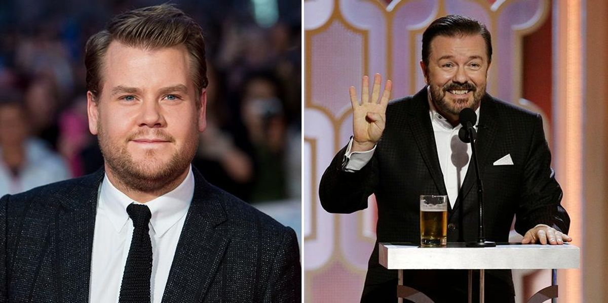 James Corden accused of stealing a Ricky Gervais joke from 2018 | indy100