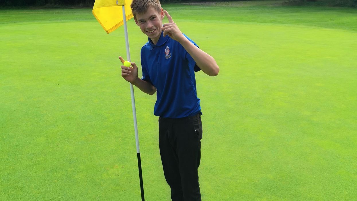 James Watson, 15, who had two holes-in-one in the same round at Barnard Castle Golf Club (Anthony Barker/PA)