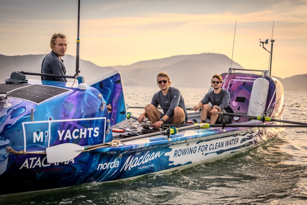 Three Scottish brothers poised to begin bid to break Pacific rowing record