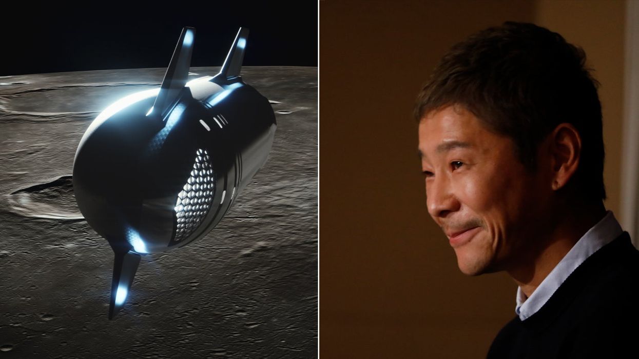 Japanese billionaire Yusaku Maezawa is making eight seats on his private trip available to civilians (SpaceX/Yusaku Maezawa/PA)