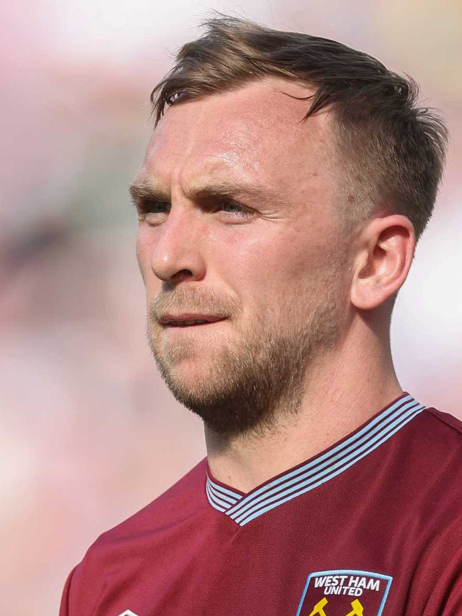 Jarrod Bowen of West Ham United during the Premier League match between West Ham United and Everton at London Stadium on April 25, 2026 in London, England