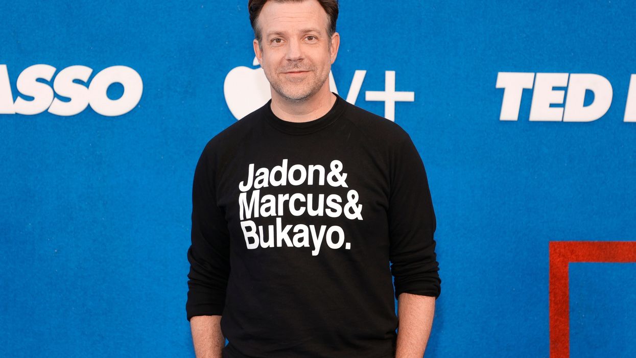 <p>Jason Sudeikis showed his support for the Black England players - Marcus Rashford, Jadon Sancho and Bukayo Saka who have received racist abuse on social media</p>